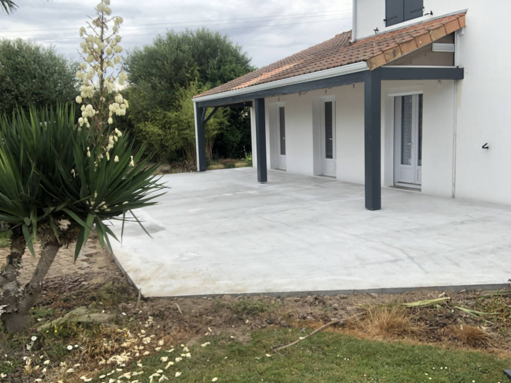 BOUTIN Maçonnerie - Construction d'une terrasse en béton à La Chevrolière